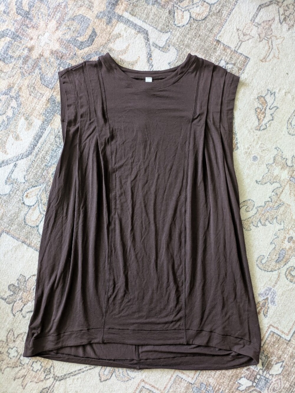 Women’s Brown Sleeveless Tunic Top
